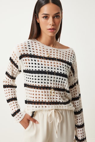 Happiness İstanbul Pullover in Beige: Vorderseite