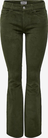 évasé Pantalon ONLY en vert : devant