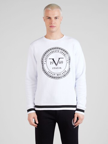 19V69 ITALIASweater majica 'BEN' - bijela boja: prednji dio