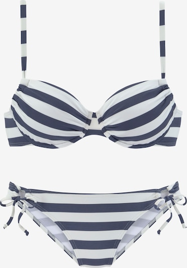 VENICE BEACH Bikini i marinblå / vit, Produktvy