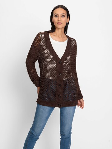 Cardigan heine en marron : devant