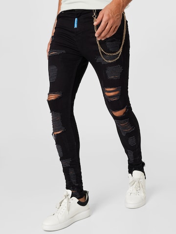 Gianni Kavanagh Skinny Jeans in Schwarz: Vorderseite