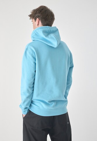 Cleptomanicx Sweatshirt 'Classic Hooded Storm Gull' in Blau