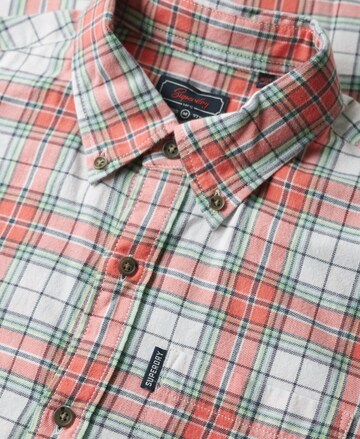 Superdry Regular fit Button Up Shirt in Red