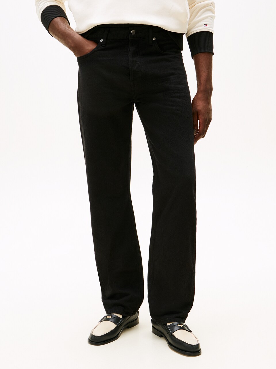 Regular Jeans de la TOMMY HILFIGER pe negru: față