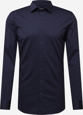 OLYMP Slim fit Overhemd in Blauw: voorkant