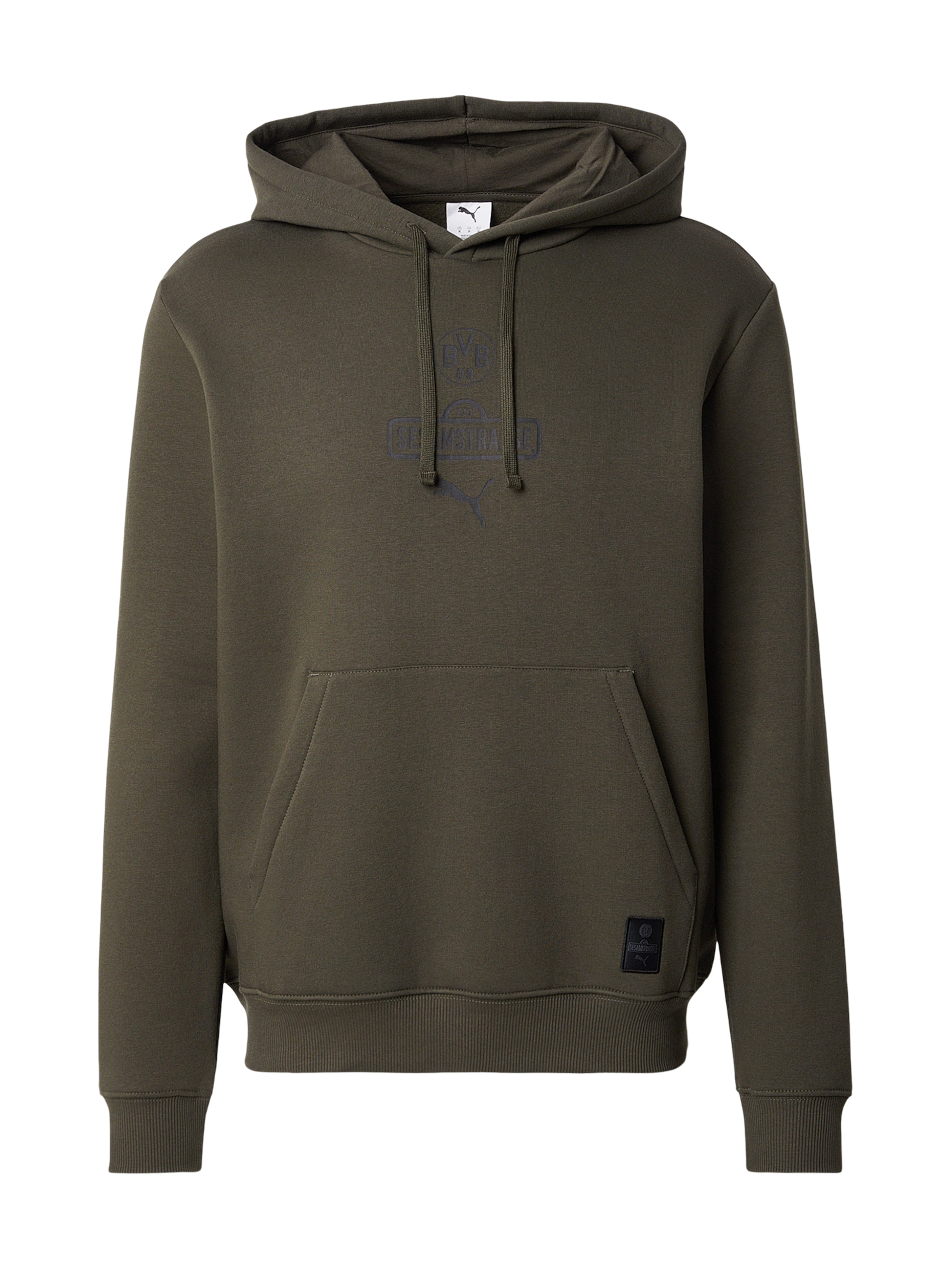 PUMA Αθλητική μπλούζα φούτερ 'BVB x Sesame Street' σε πράσινο: μπροστά