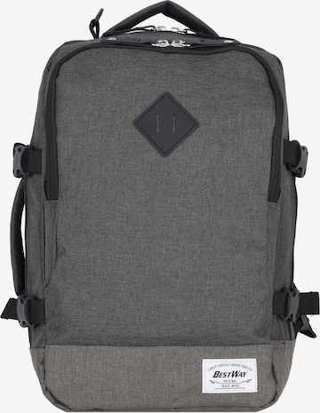 Worldpack Backpack 'Cabin' in Grey: front