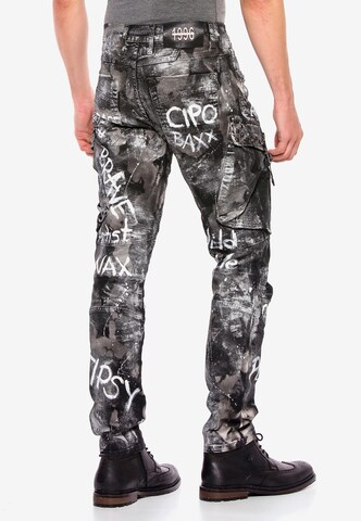 CIPO & BAXX Slim fit Cargo Jeans 'CD572' in Black