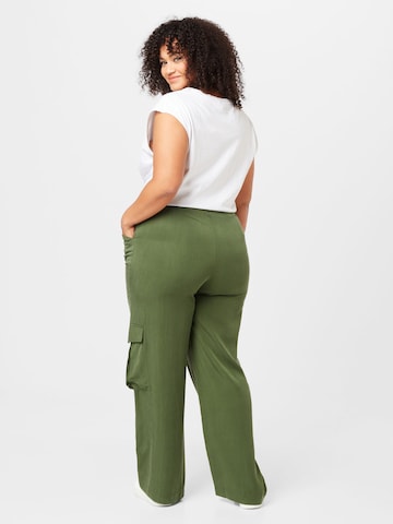 Wide Leg Pantalon cargo Warehouse Curve en vert