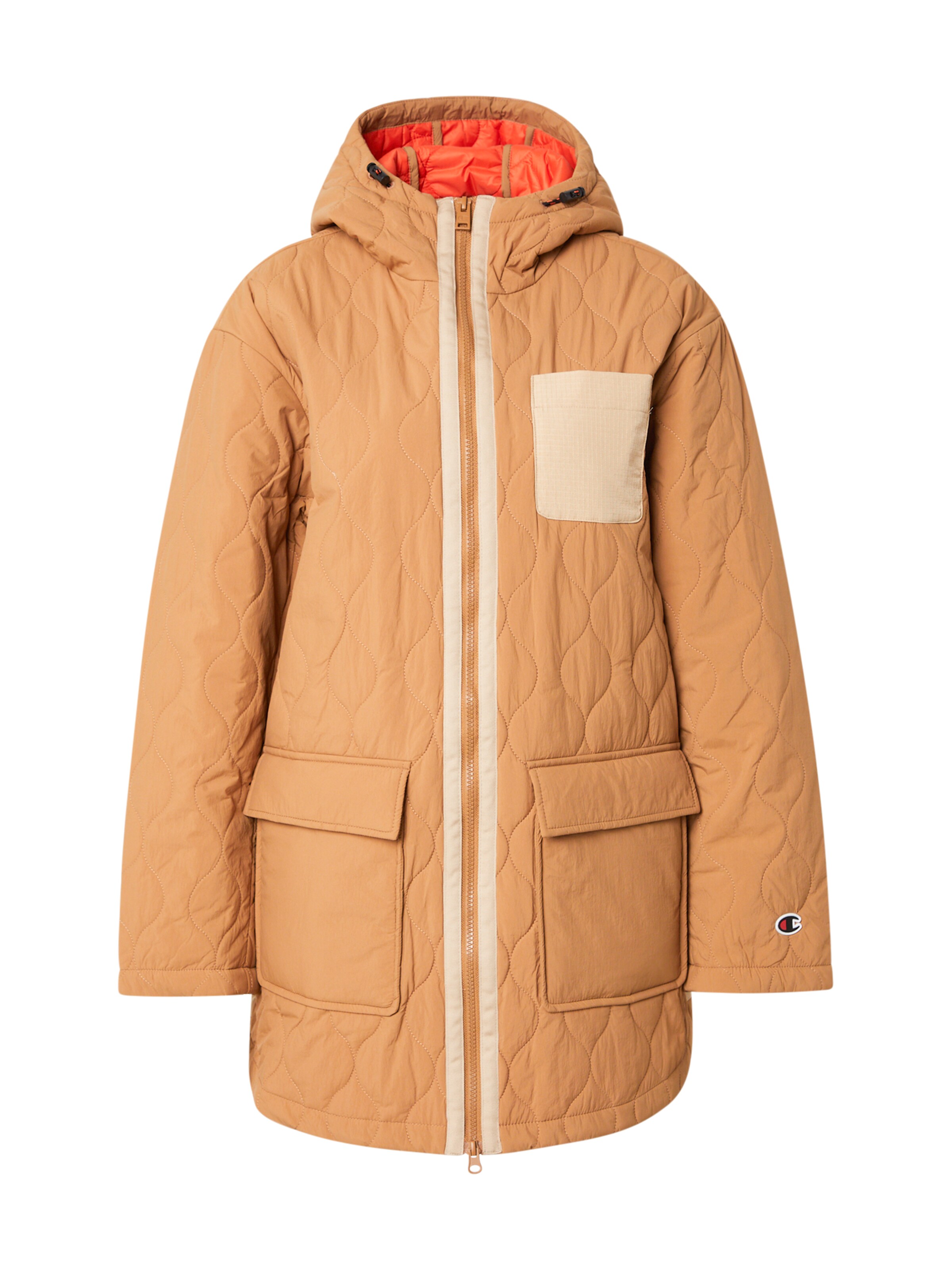 Champion Authentic Athletic Apparel Jacke in Braun: Vorderseite