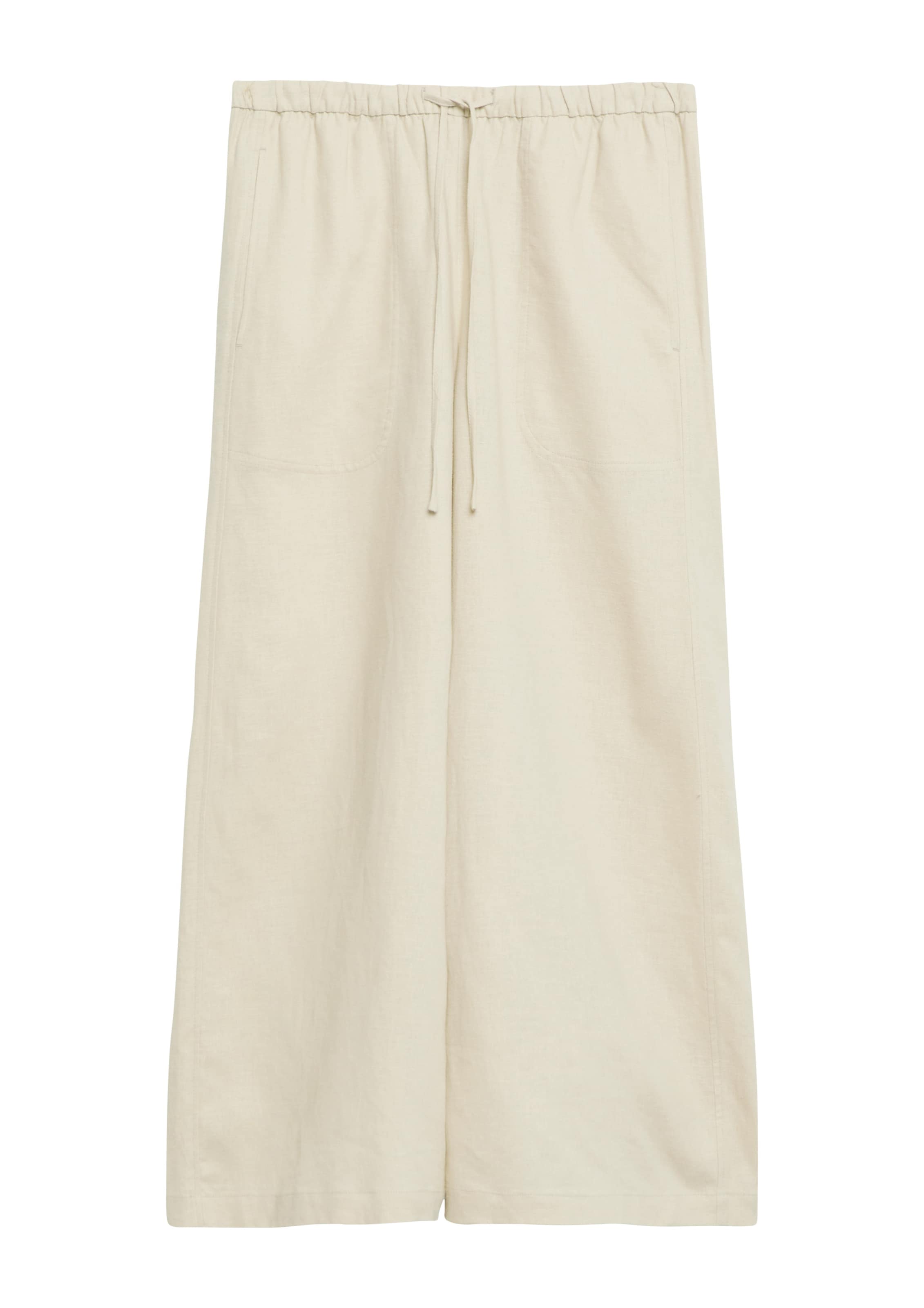 Wide Leg Pantalon COMMA en beige : devant