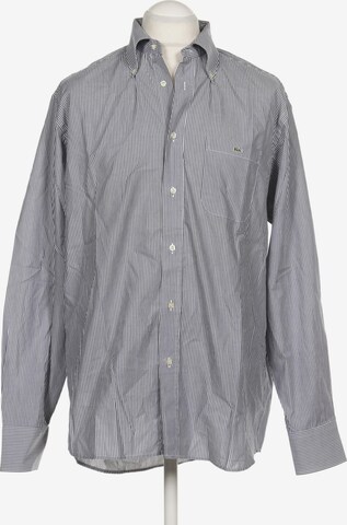 LACOSTE Button Up Shirt in XL in Grey: front