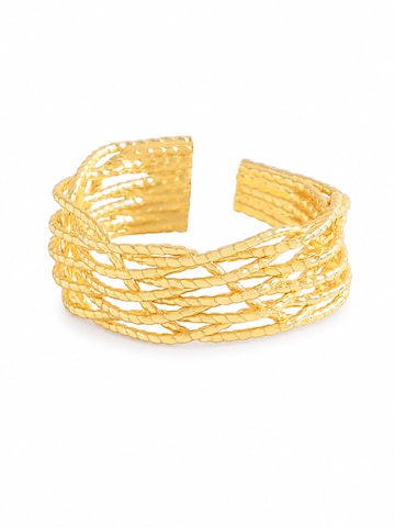 Staufergold Ring 'Ring „Wellengeflecht“ – verstellbar' in Gold: front