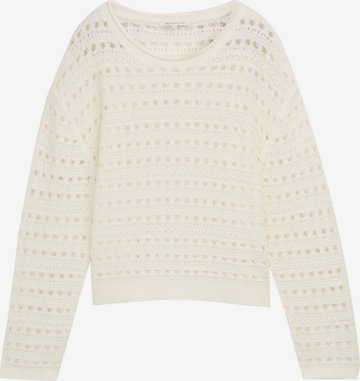 TOM TAILOR DENIM Pullover in Weiß: Vorderseite