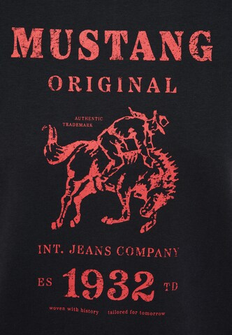 MUSTANG T-Shirt ' Floris ' in Schwarz