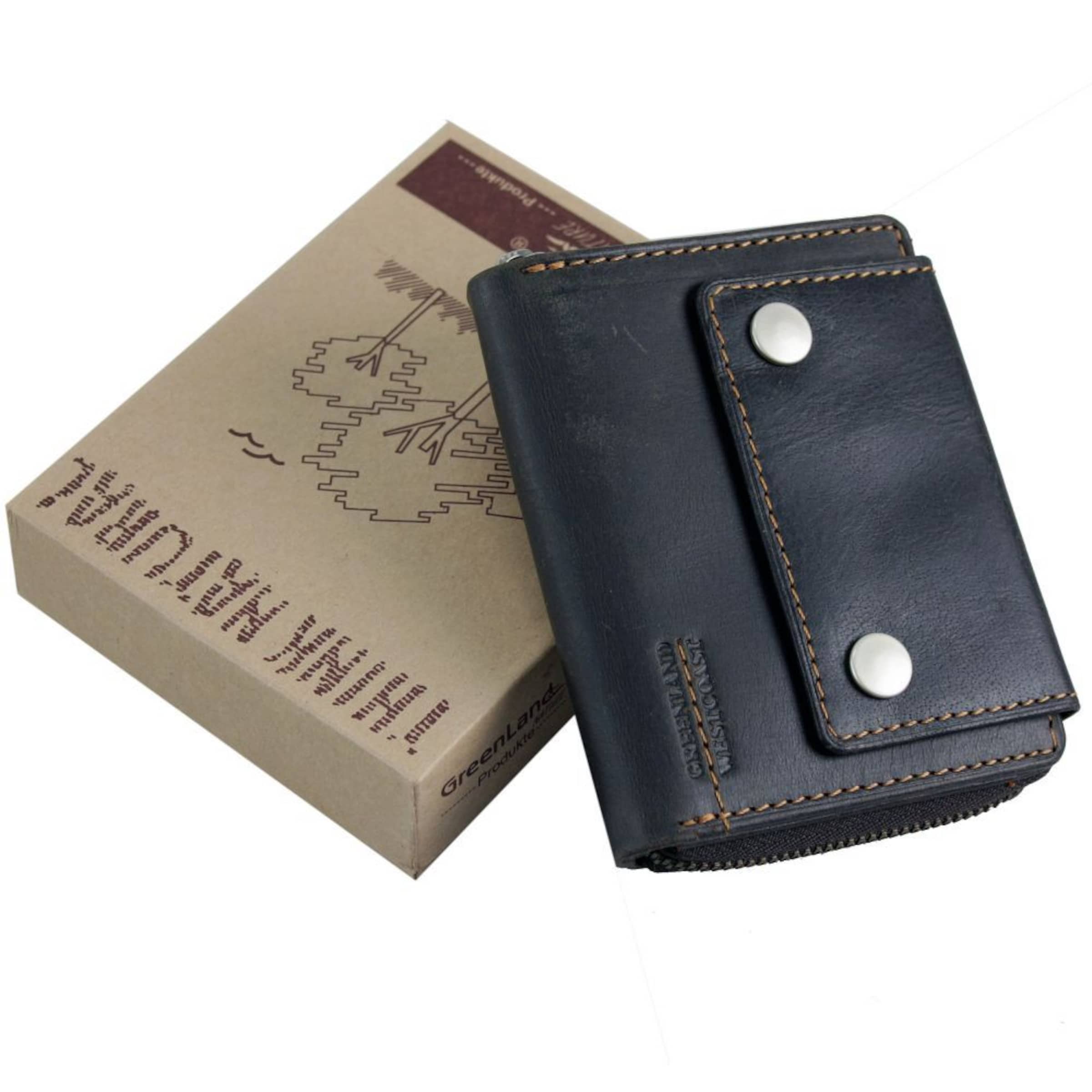 Portamonete di Greenland Nature in nero: frontale