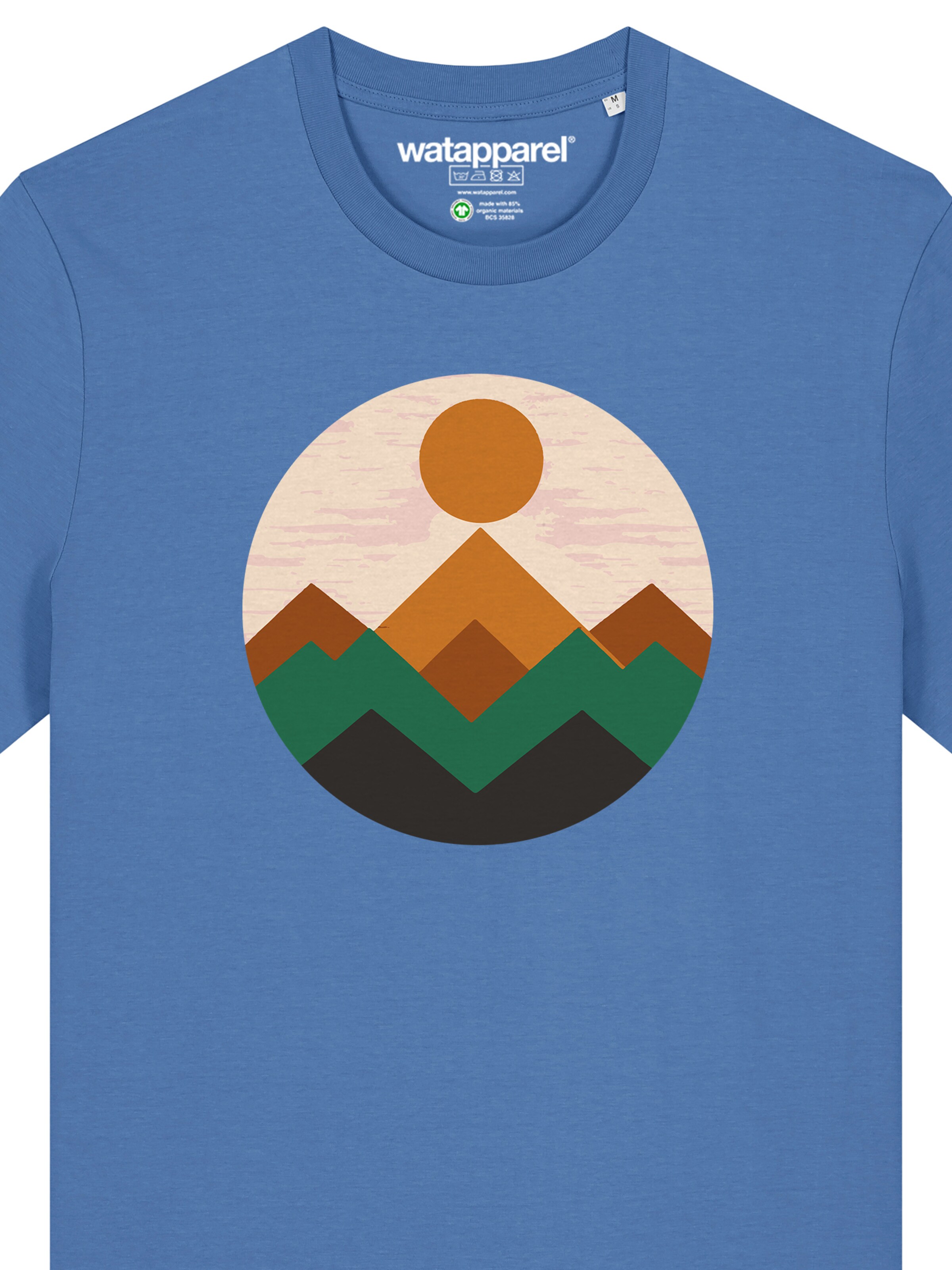 T-Shirt 'Geometric Landscape 2' Watapparel en bleu