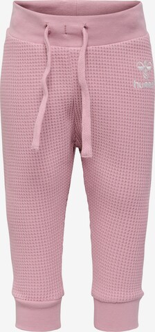 Hummel Tapered Broek in Roze: voorkant