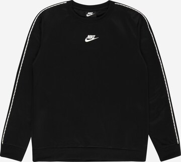 Nike SportswearSweater majica 'REPEAT' - crna boja: prednji dio