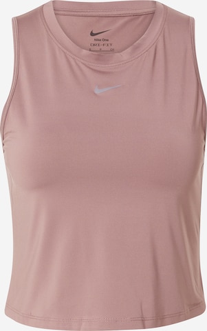 NIKE Спортен топ 'ONE CLASSIC' в лилав: отпред