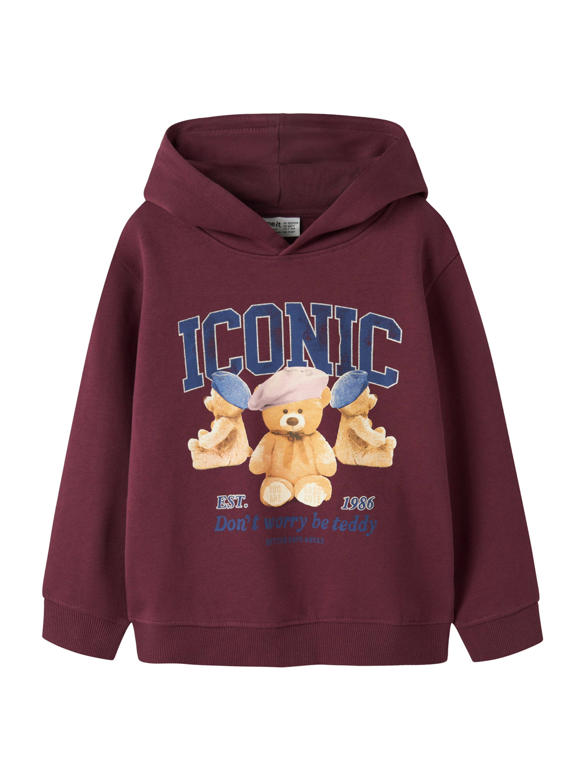 sarkans NAME IT Sportisks džemperis 'NKFRYCCA': no priekšpuses