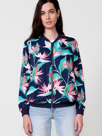 KOROSHI Between-season jacket in Blue: front