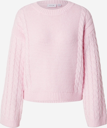 VILA Pulover 'VITYNE' | roza barva: sprednja stran