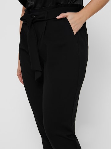 ONLY Carmakoma Tapered Pleat-Front Pants in Black