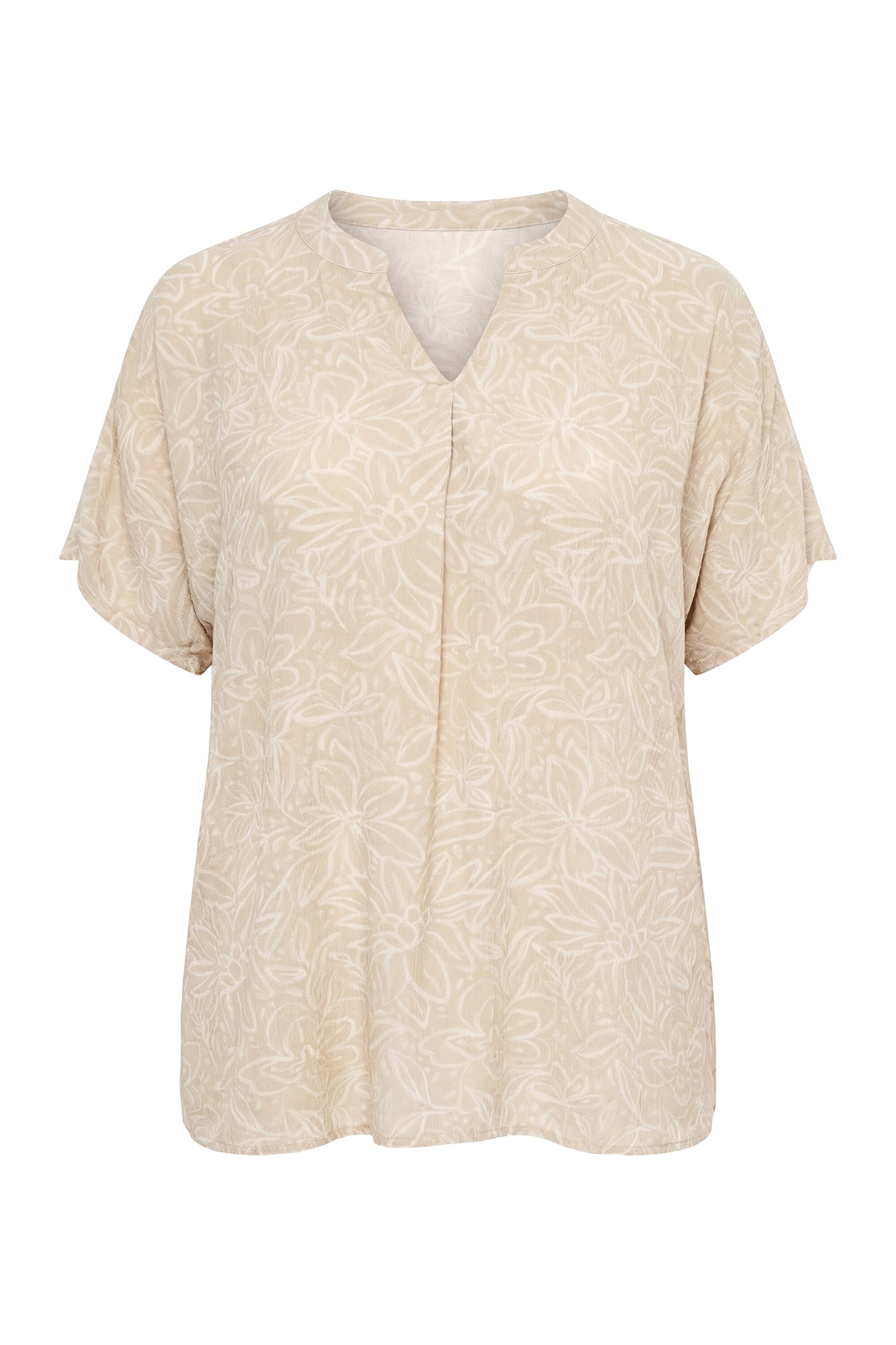 Ulla Popken Tunika in Beige: Vorderseite