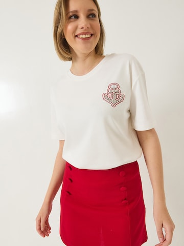 T-shirt Bianco Lucci en blanc : devant