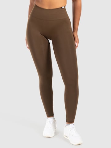 Skinny Leggings 'Pemmy' Smilodox en marron : devant