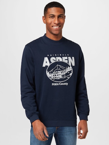 JACK & JONES Sweatshirt 'ASPEN' in Blue: front