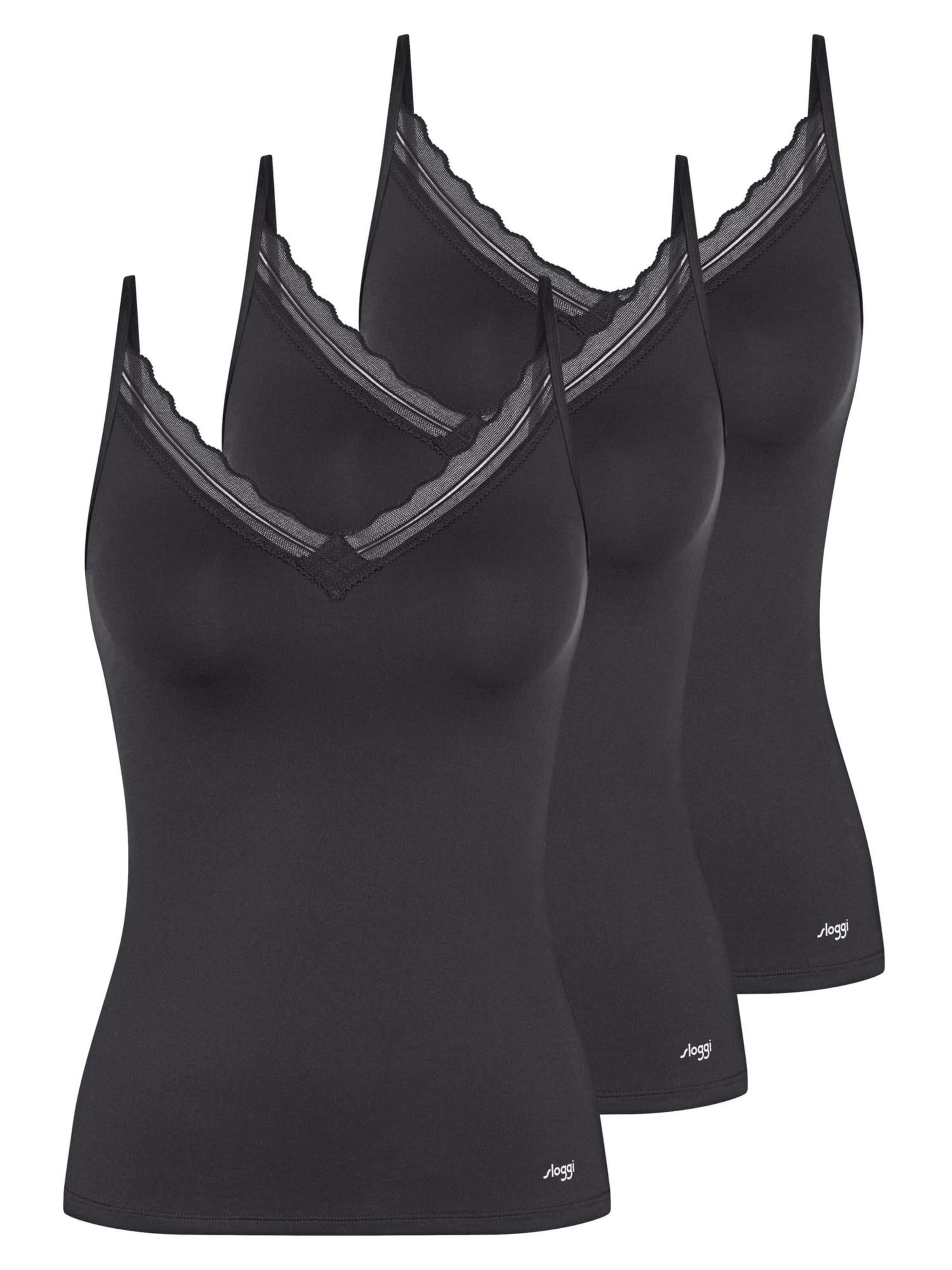 SLOGGI Unterhemd 'Go Blush'‌‌‌‌‌‌ in Schwarz: Vorderseite
