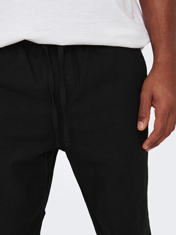 Only & Sons Tapered Παντελόνι 'Linus' σε μαύρο