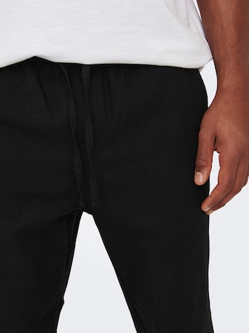 Regular Pantalon 'Linus' Only & Sons en noir