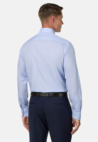 Boggi Milano Slim fit Zakelijk overhemd in Blauw