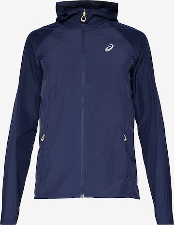 ASICS Sportjacke 'ROAD PACKABLE' in Blau: Vorderseite