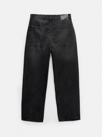 Wide leg Pantaloni eleganți de la Pull&Bear pe negru