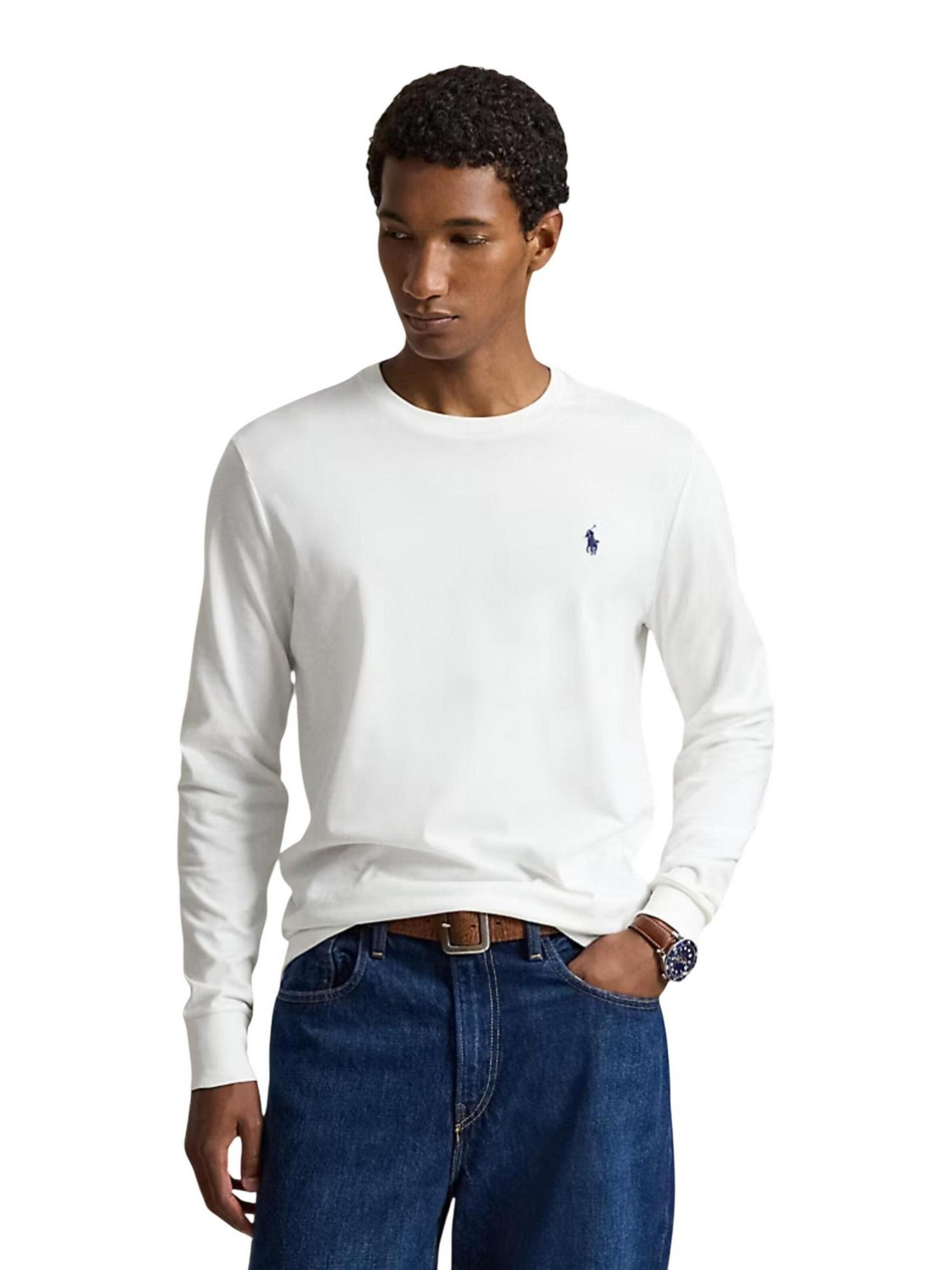 Maglietta 'L/S CREW-SLEEP-TOP 714844759004' di Ralph Lauren in bianco