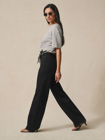 Next Zvonové kalhoty Džíny – černá