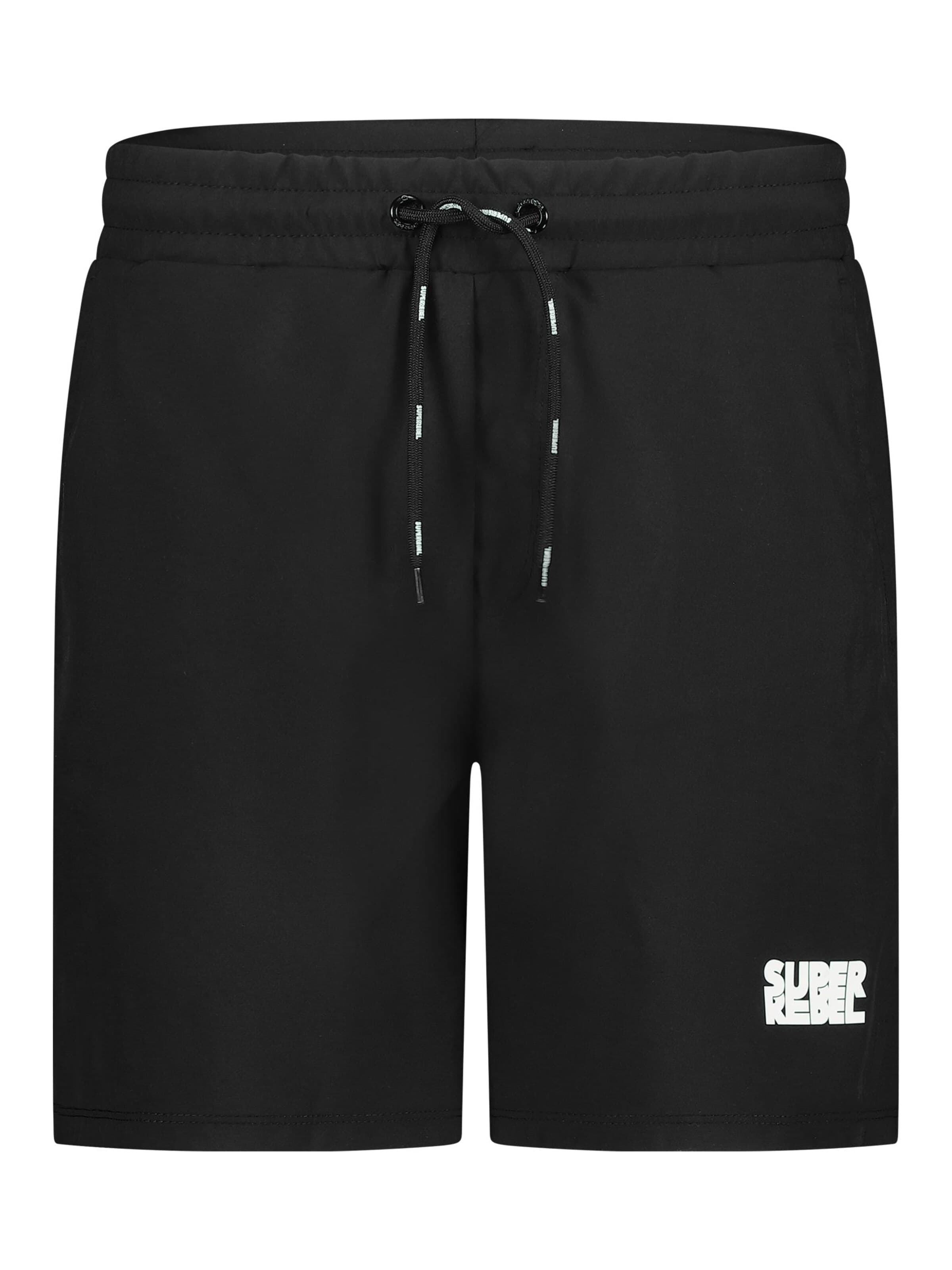 Pantaloncini da bagno 'JOHNNY' di SUPERREBEL® GEAR in nero