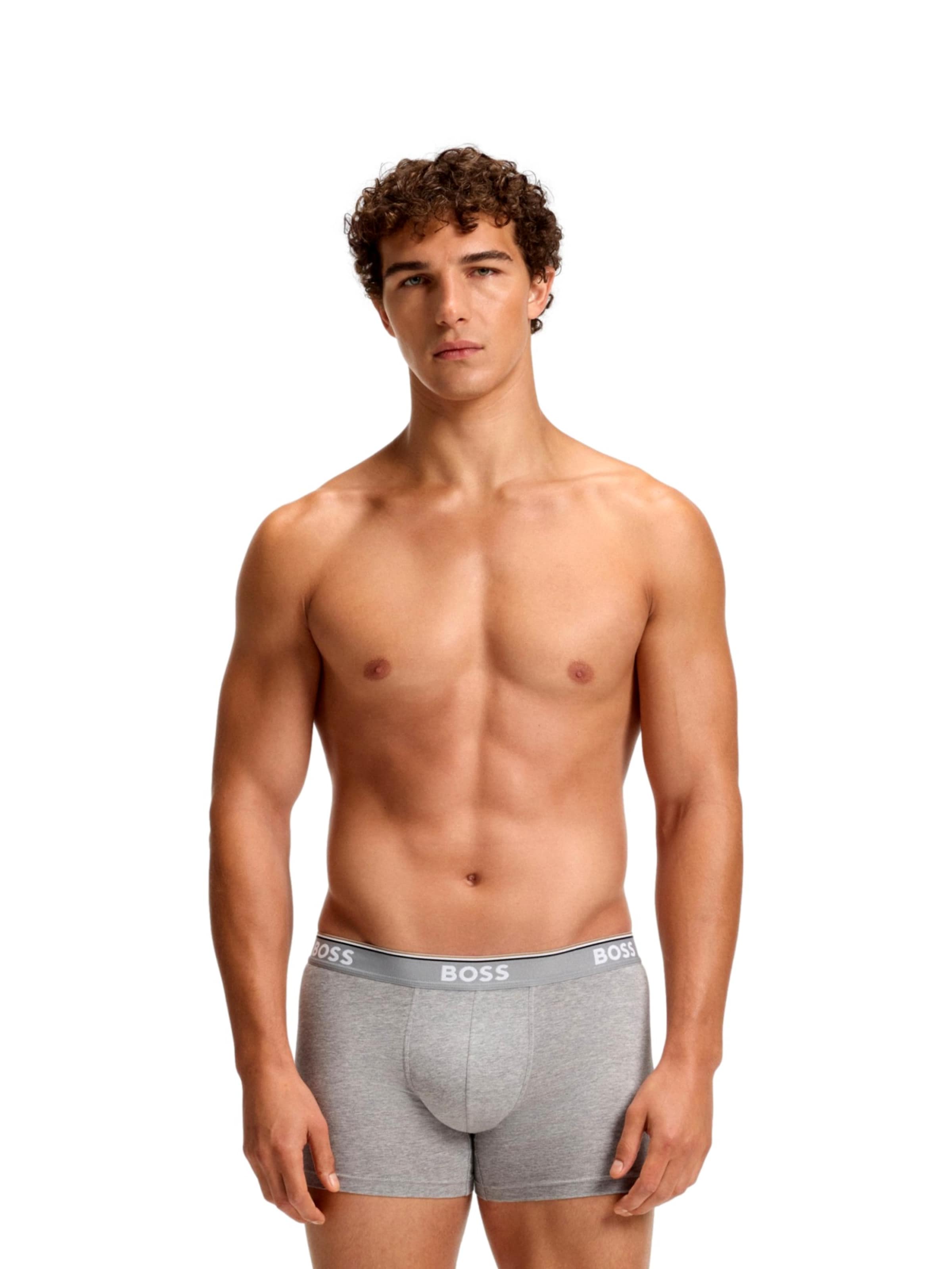 BOSS - Calzoncillo boxer en gris: frente