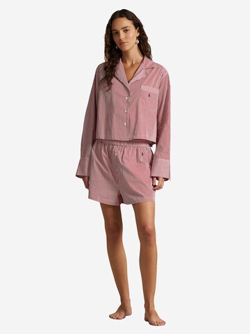Polo Ralph Lauren - Pijama ' Shirting Stripes ' en rojo: frente
