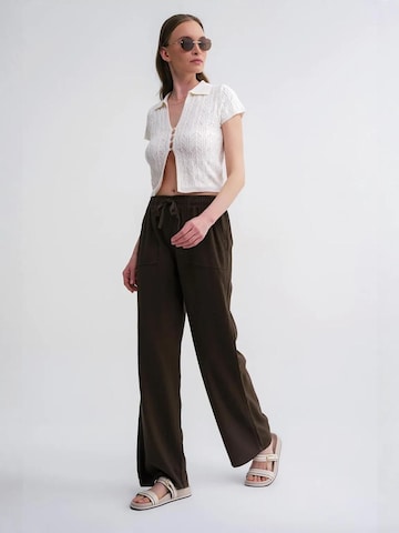 Wide Leg Pantalon MixRay en vert