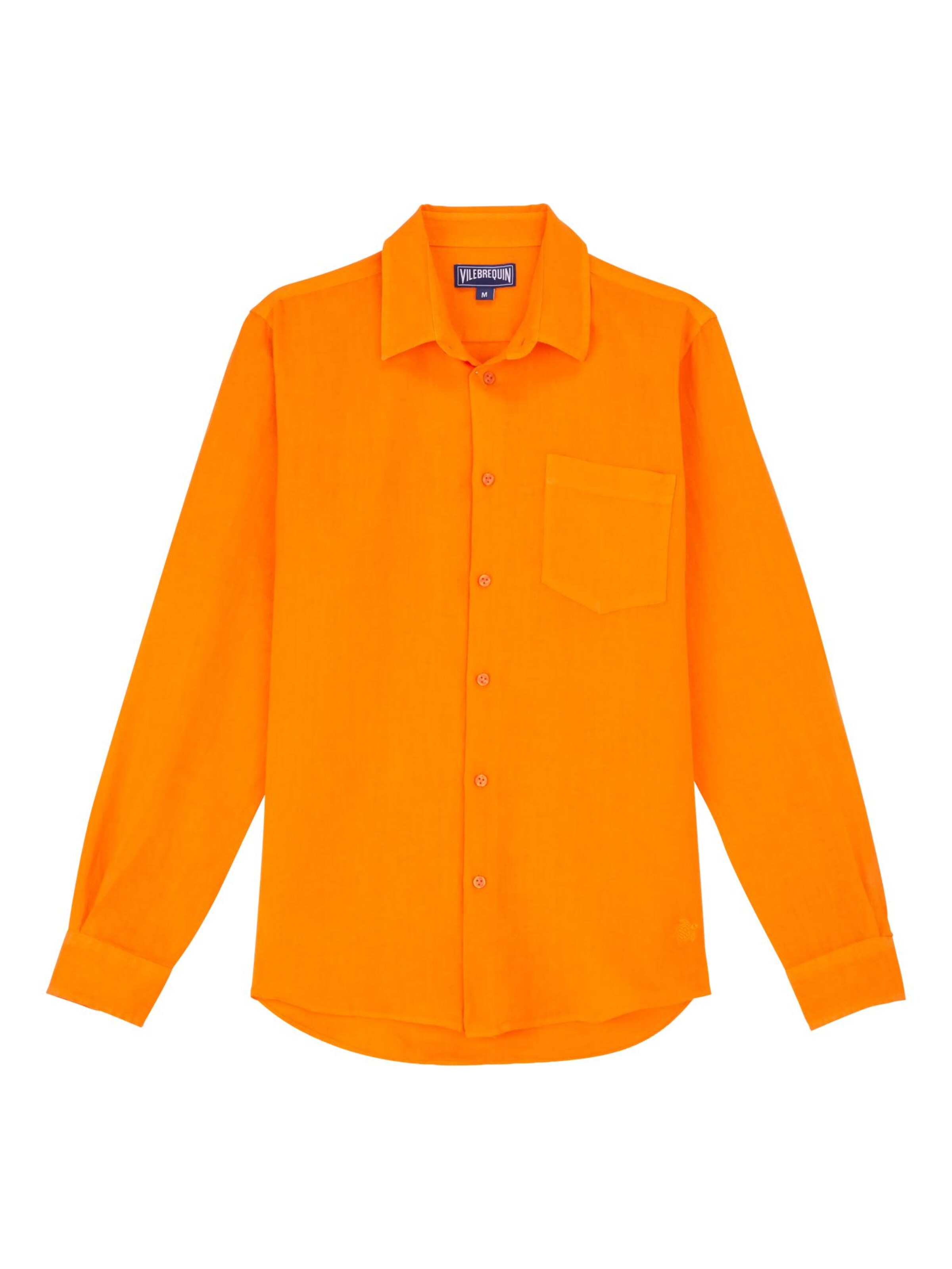 Regular fit Camicia di Vilebrequin in arancione: frontale