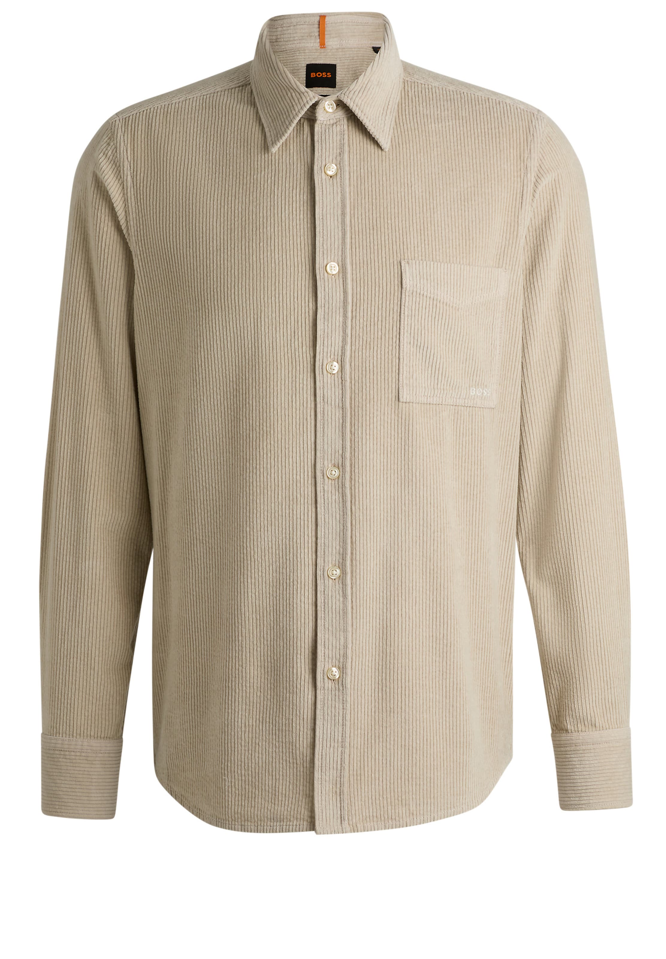 BOSS Regular Fit Hemd 'Relegant' in Beige: Vorderseite