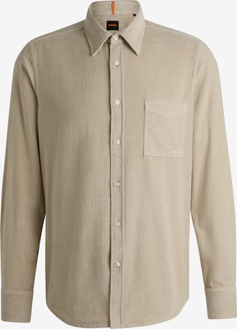 BOSS Regular Fit Hemd 'Relegant' in Beige: Vorderseite