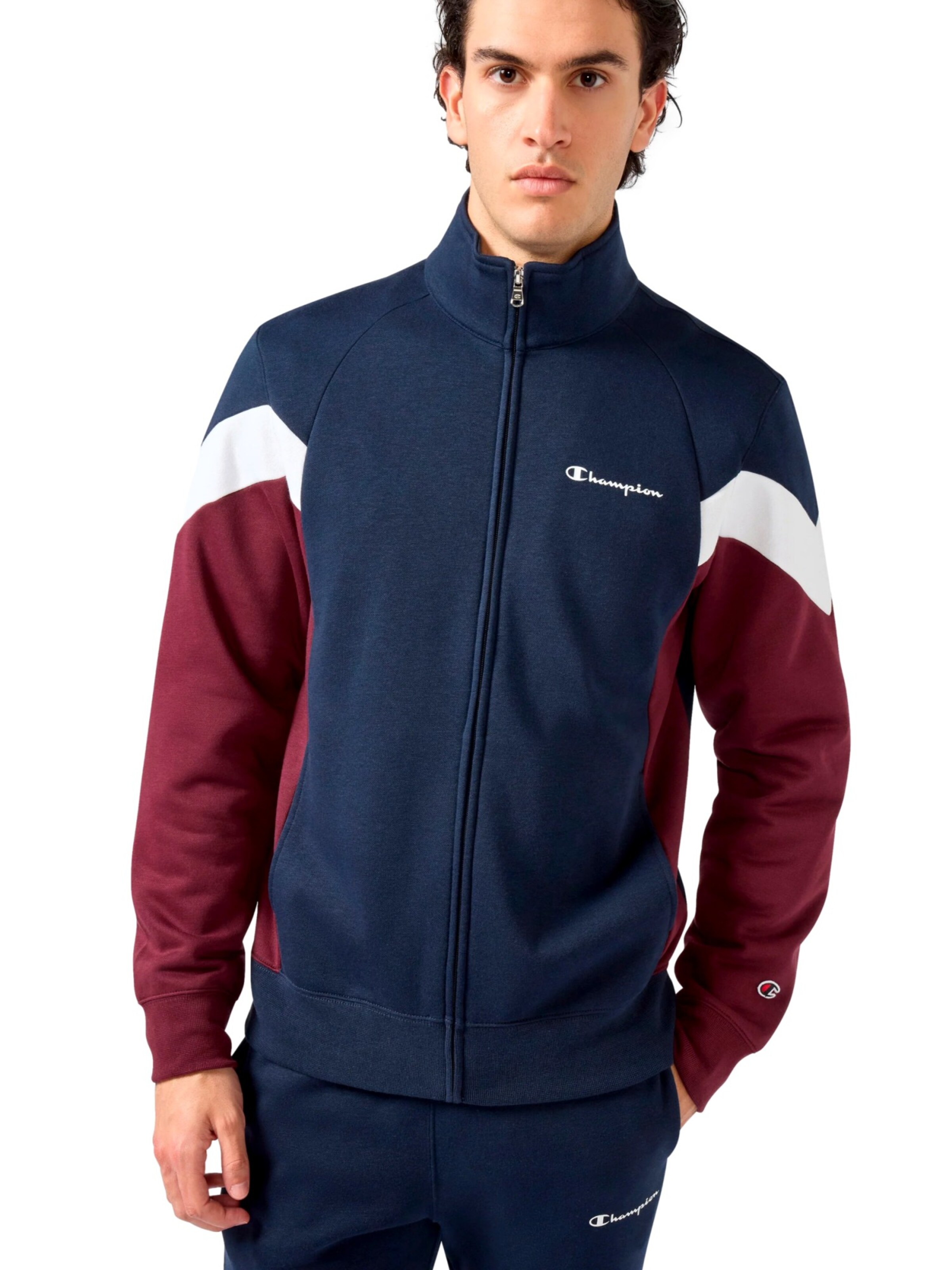 Champion Authentic Athletic Apparel Sweatsuit in Blue: front