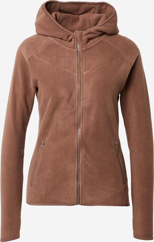 Veste en polaire 'Polar' Urban Classics en marron : devant